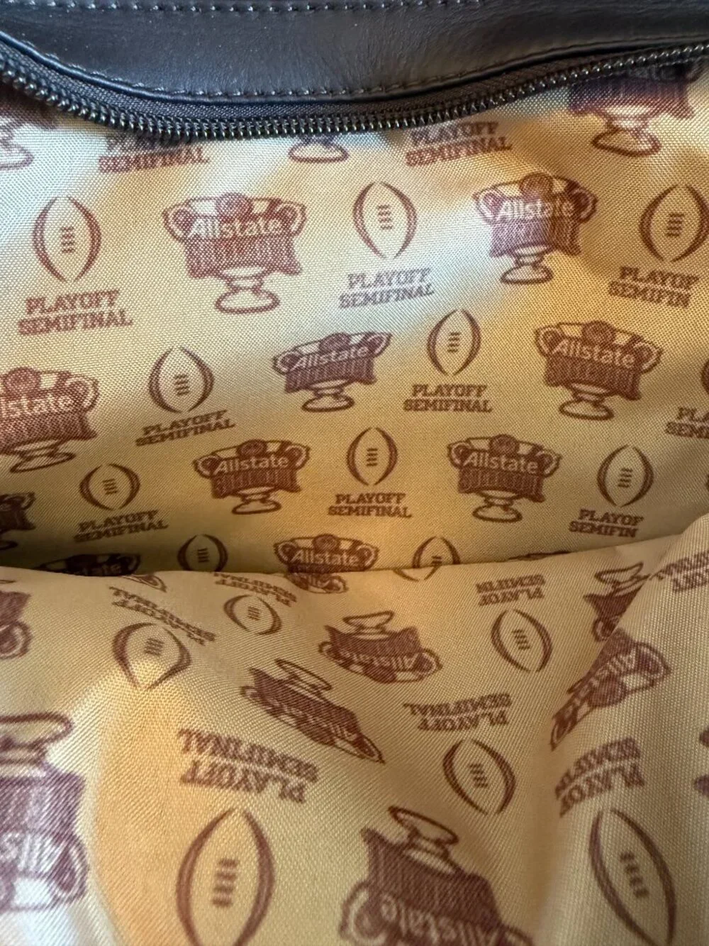 Claire Chase Leather Duffle Bag College Football Playoff Sugar Bowl Brown